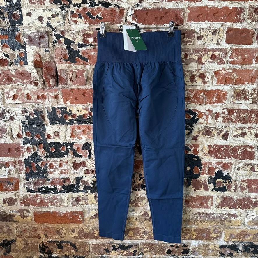 Halara Butt Lift Leggings Womens Large 7/8 Blue Length High Waist Tummy Control