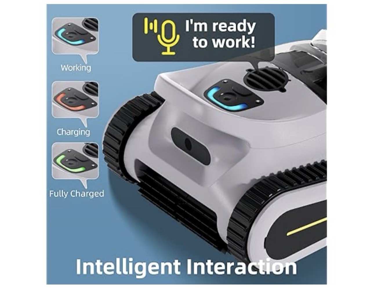 AquaFond Cordless Robotic Pool Vacuum for Above & Inground Pools Wall-Climbing