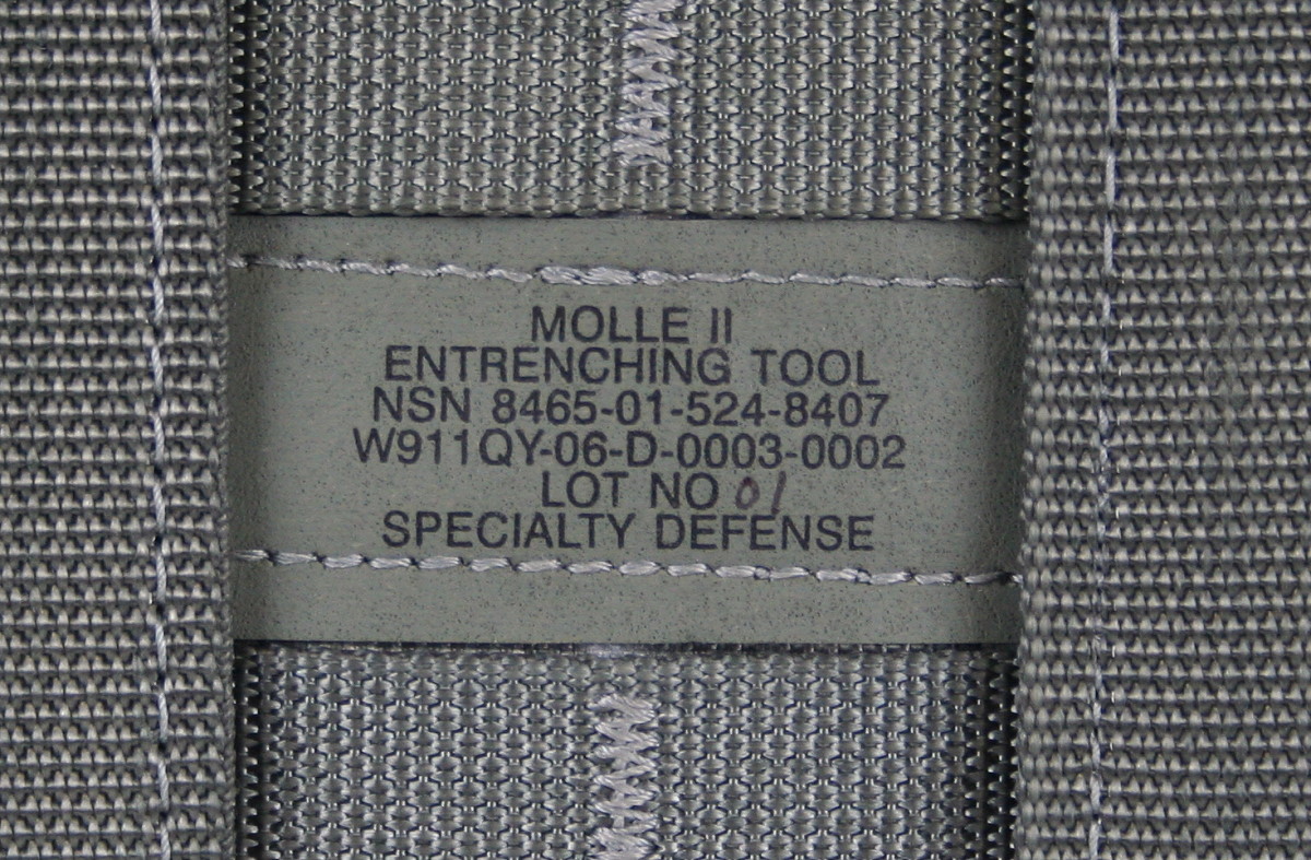 USED USGI Digital MOLLE II Entrenching Tool, E-Tool Carrier Pouch ACU Camo GC