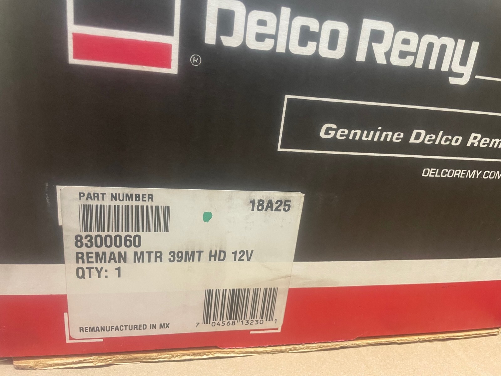 Delco Remy Reman MTR 39MT HD 12V Starter P/N 8300060