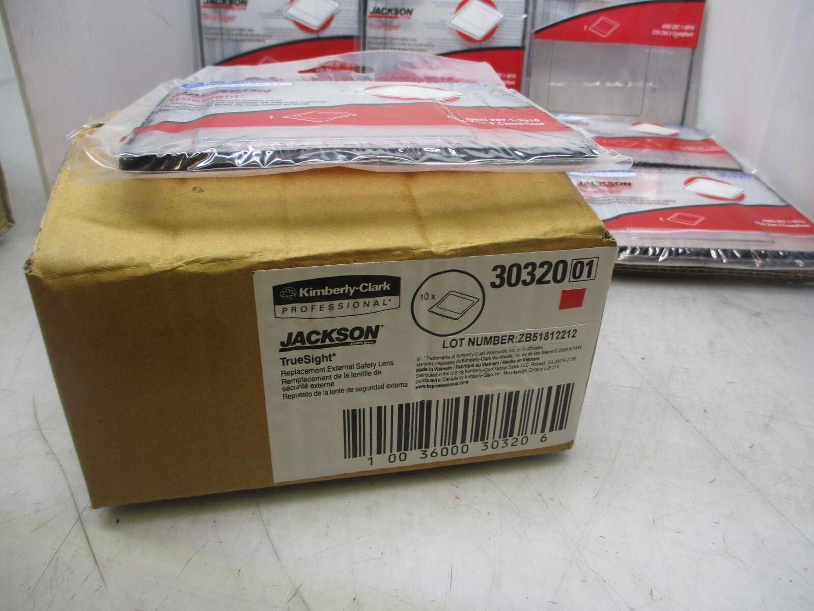 Kimberly-Clark Jackson Safety 30320 TrueSight External Safety Lens NEW BOX OF 10
