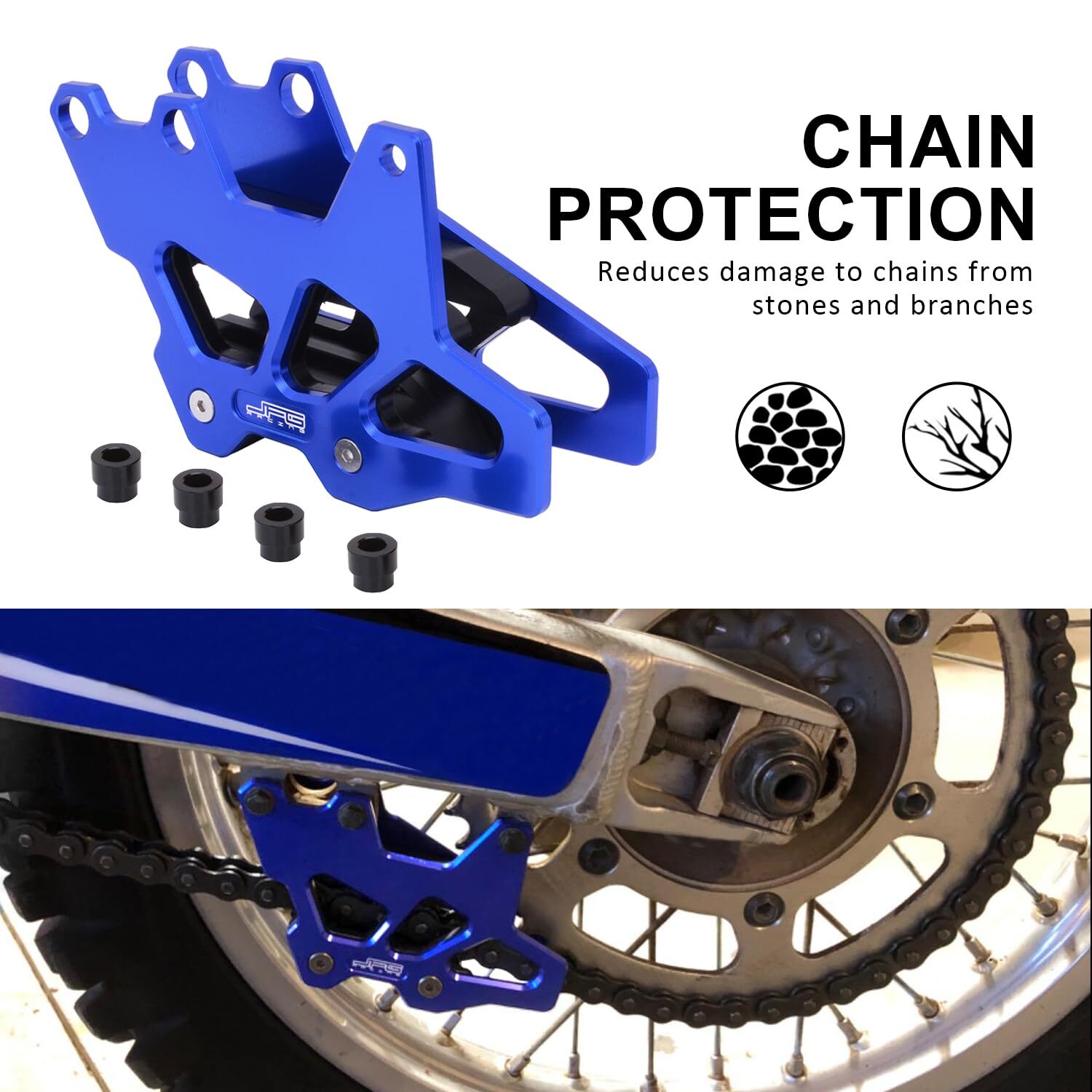CNC Chain Guard Guide Protector For YZ125 YZ250 1997-2007 YZ250F 2001-2006 Blue
