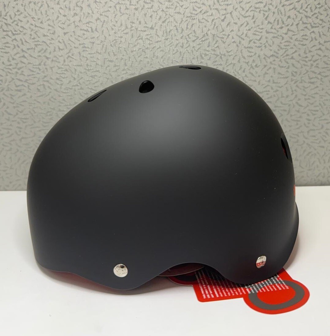 Triple Eight Sweatsaver Liner Skateboarding Helmet, Black Matte/Red, Small