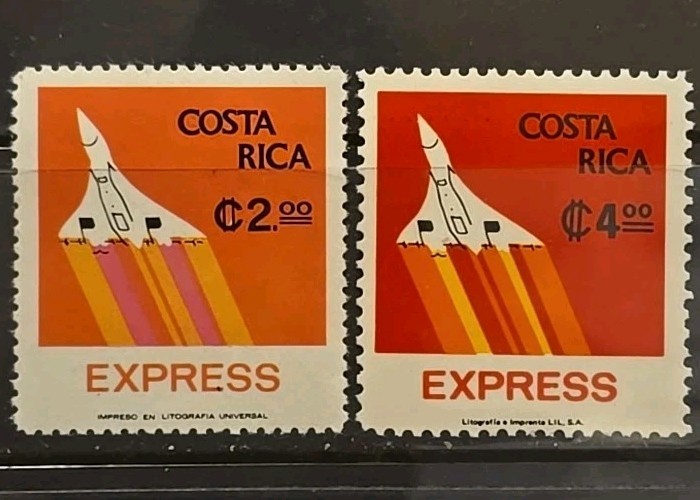 Costa Rica Scott E6\E8 Concorde Special Delivery Express 1979-1982 F-VF Mint