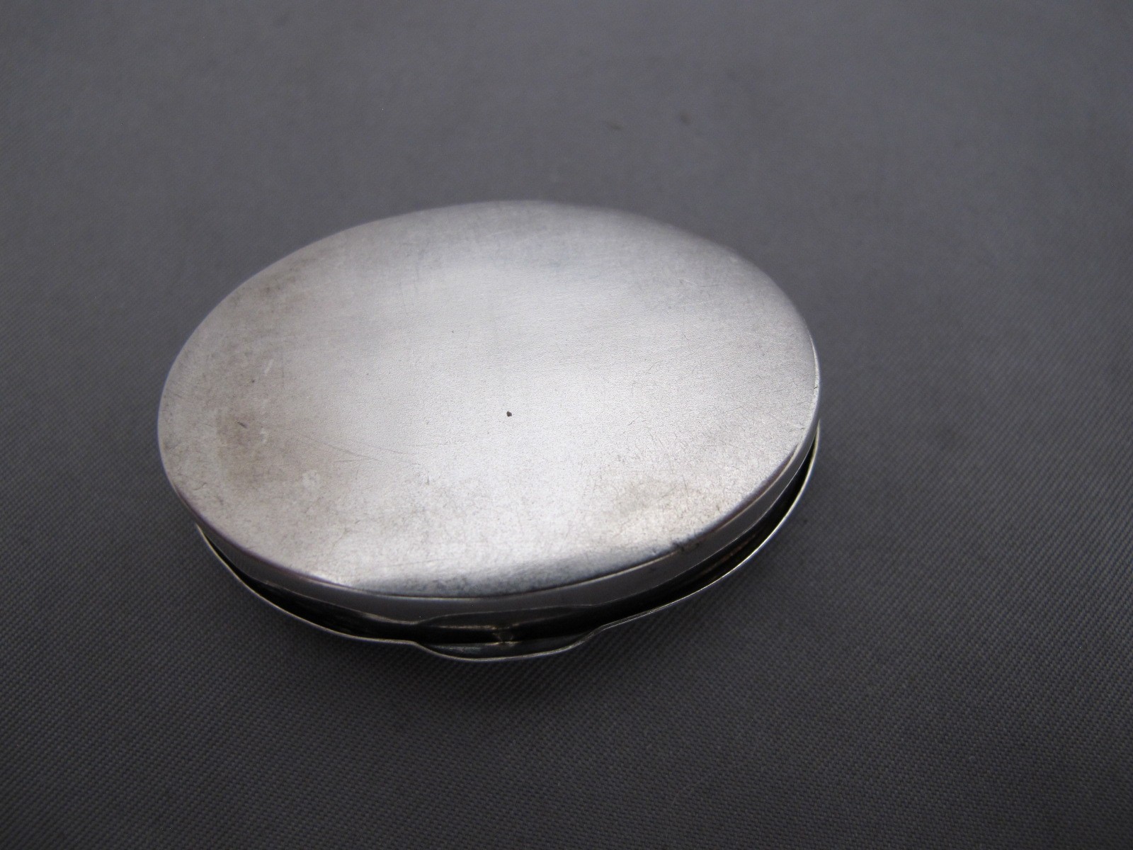 Nice GERMAN 830 Silver Oval PILL BOX-No Mono-Marked PK