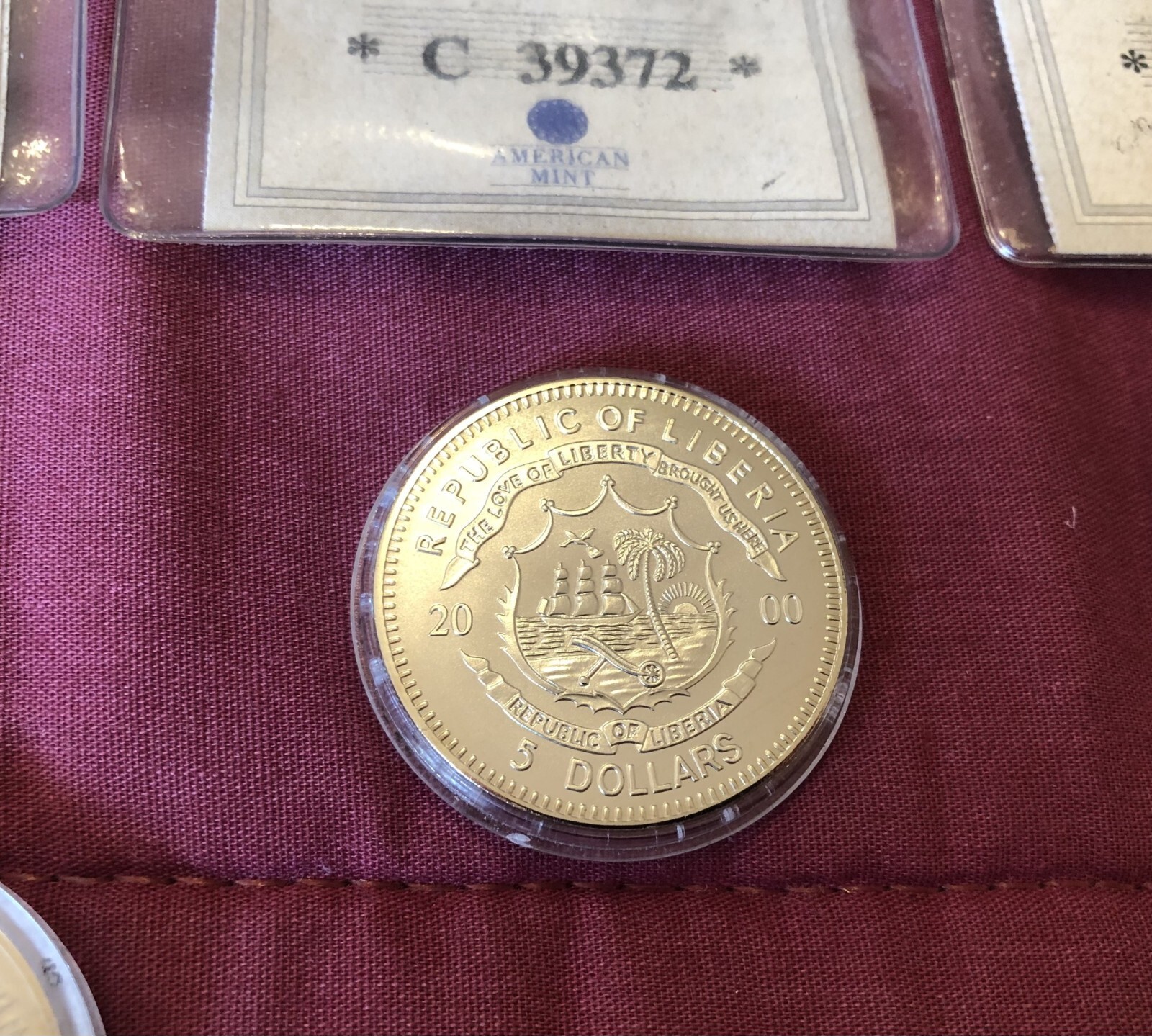 2000 Republic of Liberia $5 Attack on Pearl Harbor World War II Commemorative