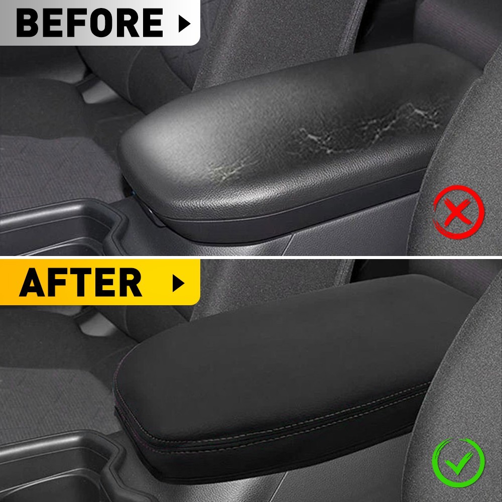 Fit 2019-2025 Toyota RAV4 Center Console Lid Armrest Cover Panel Leather Black V