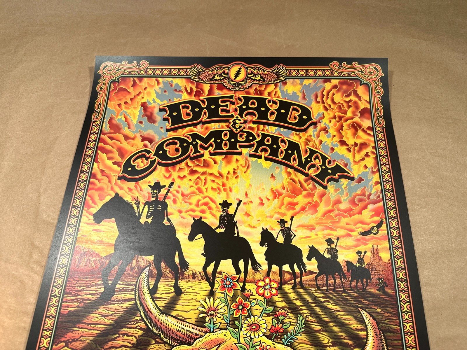 🤠 EMEK Dead & Company VIP Poster Sphere 2025 Vegas #/255 Cowboys GD60 Weir
