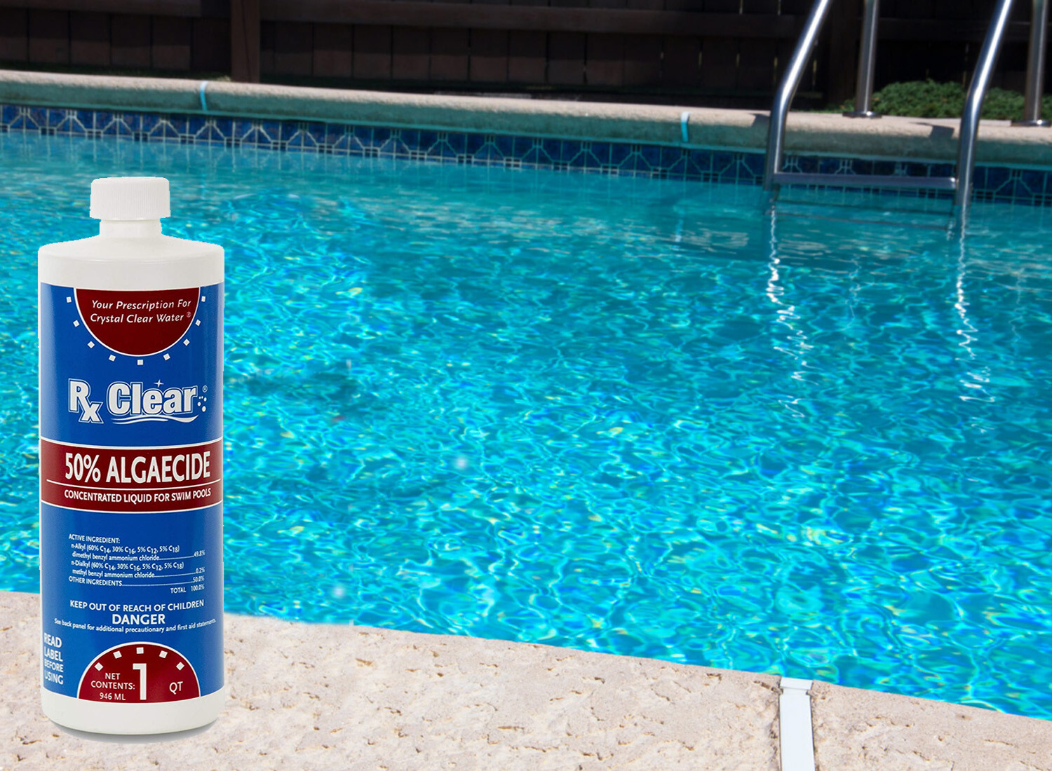 Algaecide 50 Plus Prevent Algae Swimming Pool Chemical - 32 oz (Choose Quantity)