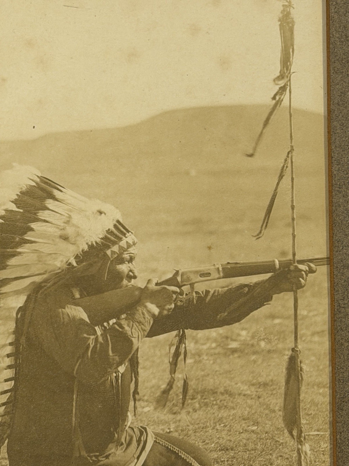 Vintage Native American Photo: Afraid of A Hawk; Cabinet Card; Early 1900s