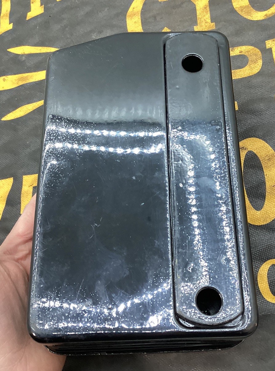 1935 – 1940 HARLEY WL WLD 45 ORIGINAL OEM EARLY TOOLBOX — BEAUTIFULLY RESTORED