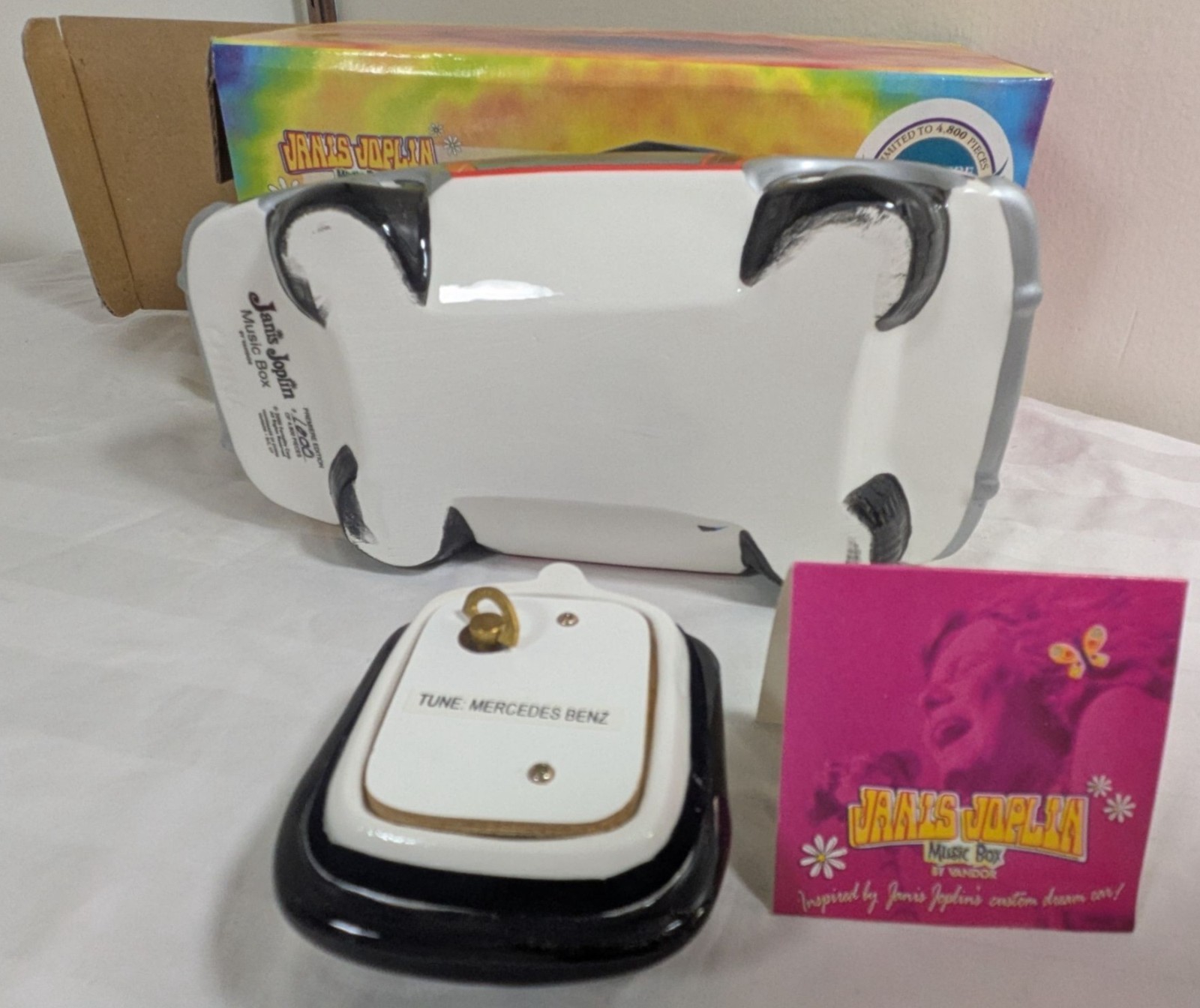 Janis Joplin 1964 356 Porsche Cabriolet Music Box Jar Tune Mercedes Benz Ceramic