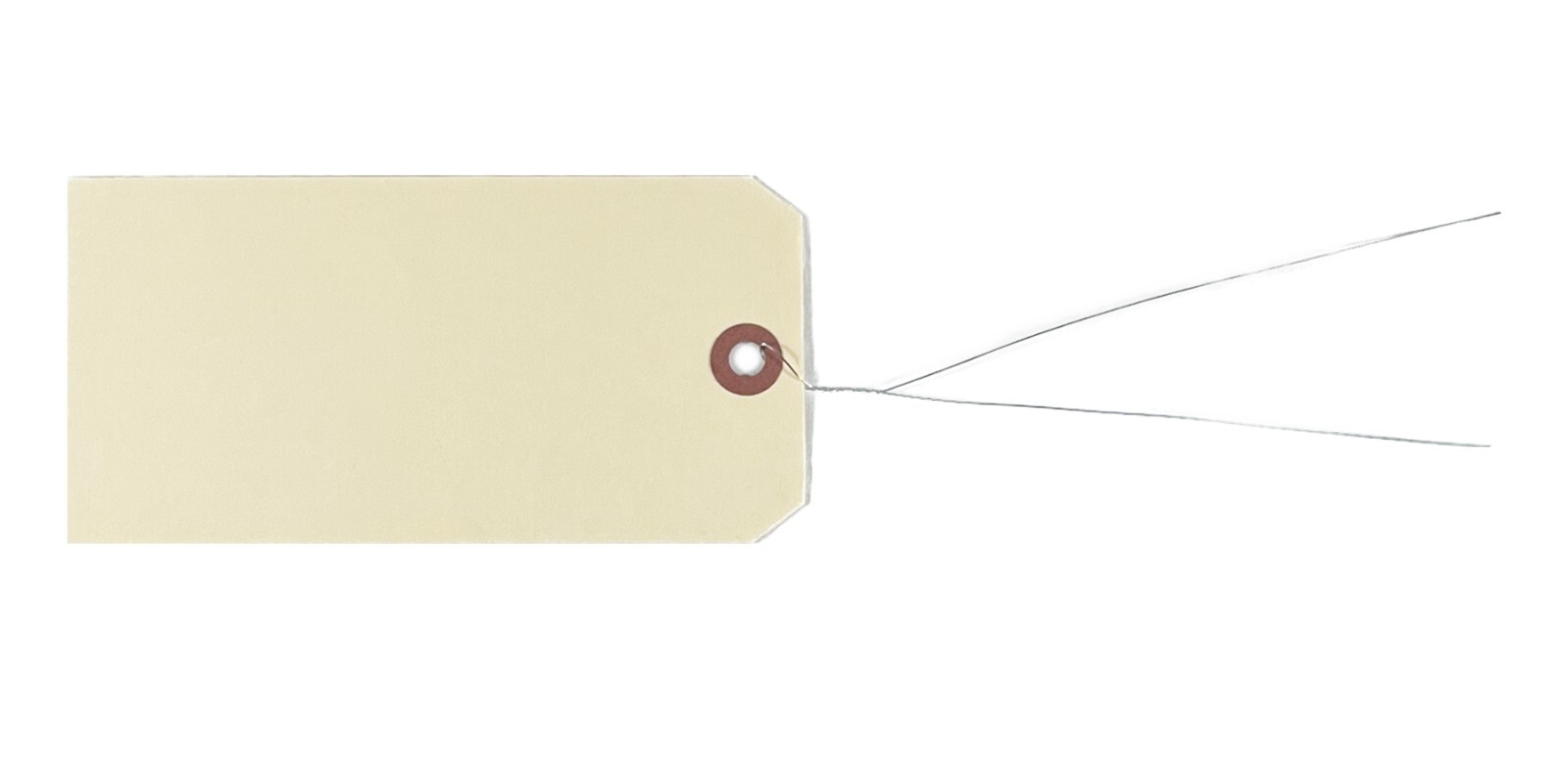 100 pcs 5 3/4" x 2 7/8" Size 7 Manila Large Pre-Wired Parts Price Tags with Wire