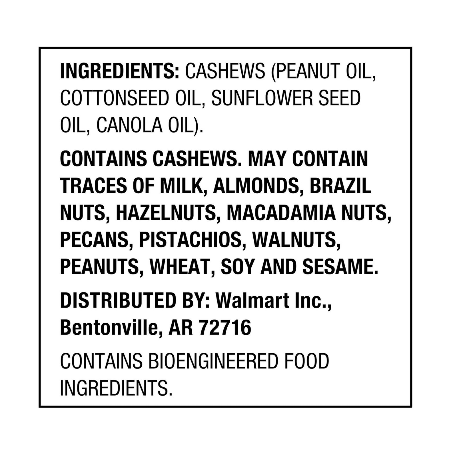 Great Value Deluxe Whole Cashews, Salted, 16 oz 2 Pack