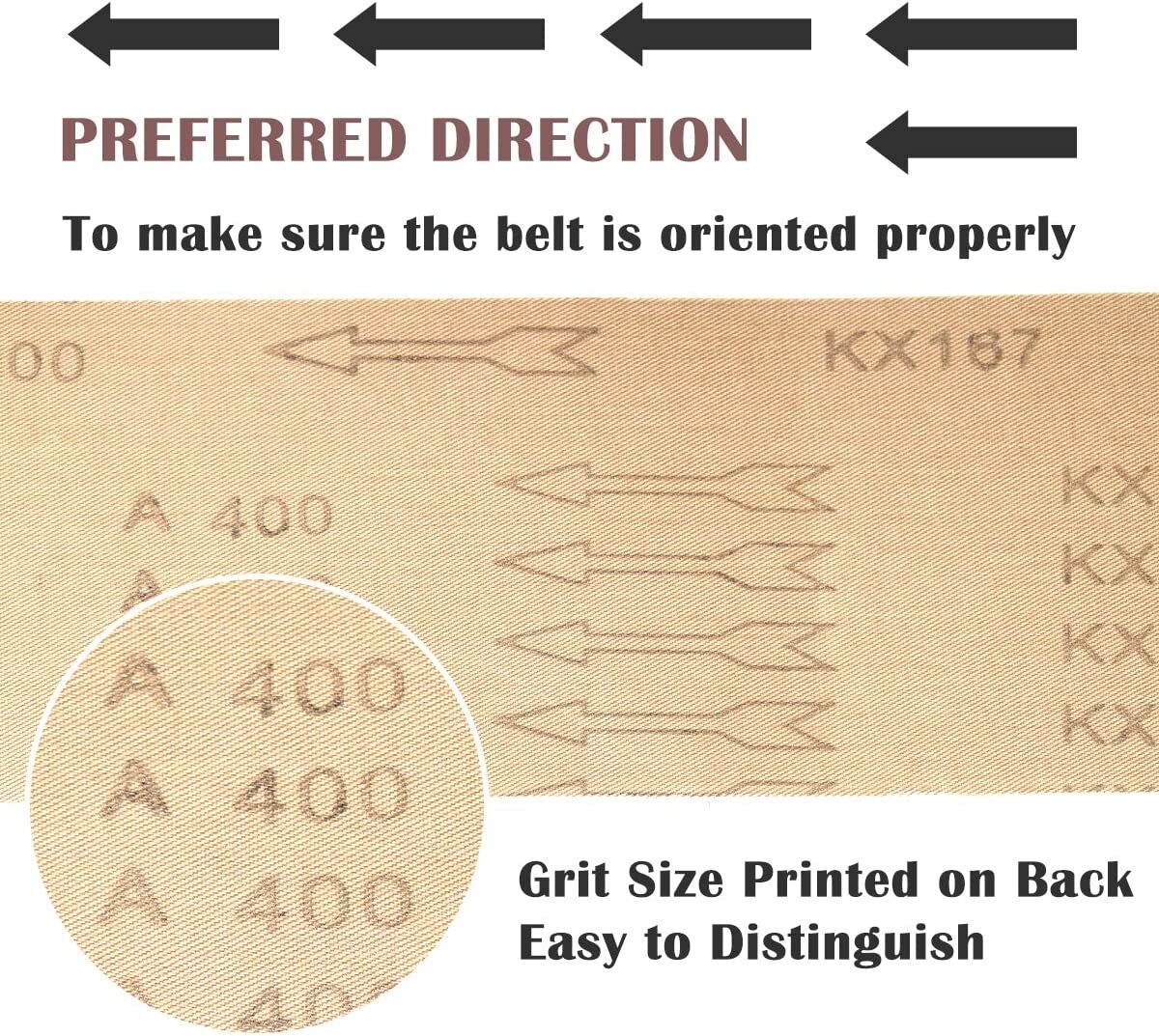 18PCS 1x42 inch AO Sanding Belts Belt Sander 60 80 120 150 240 400 Grit Assorted