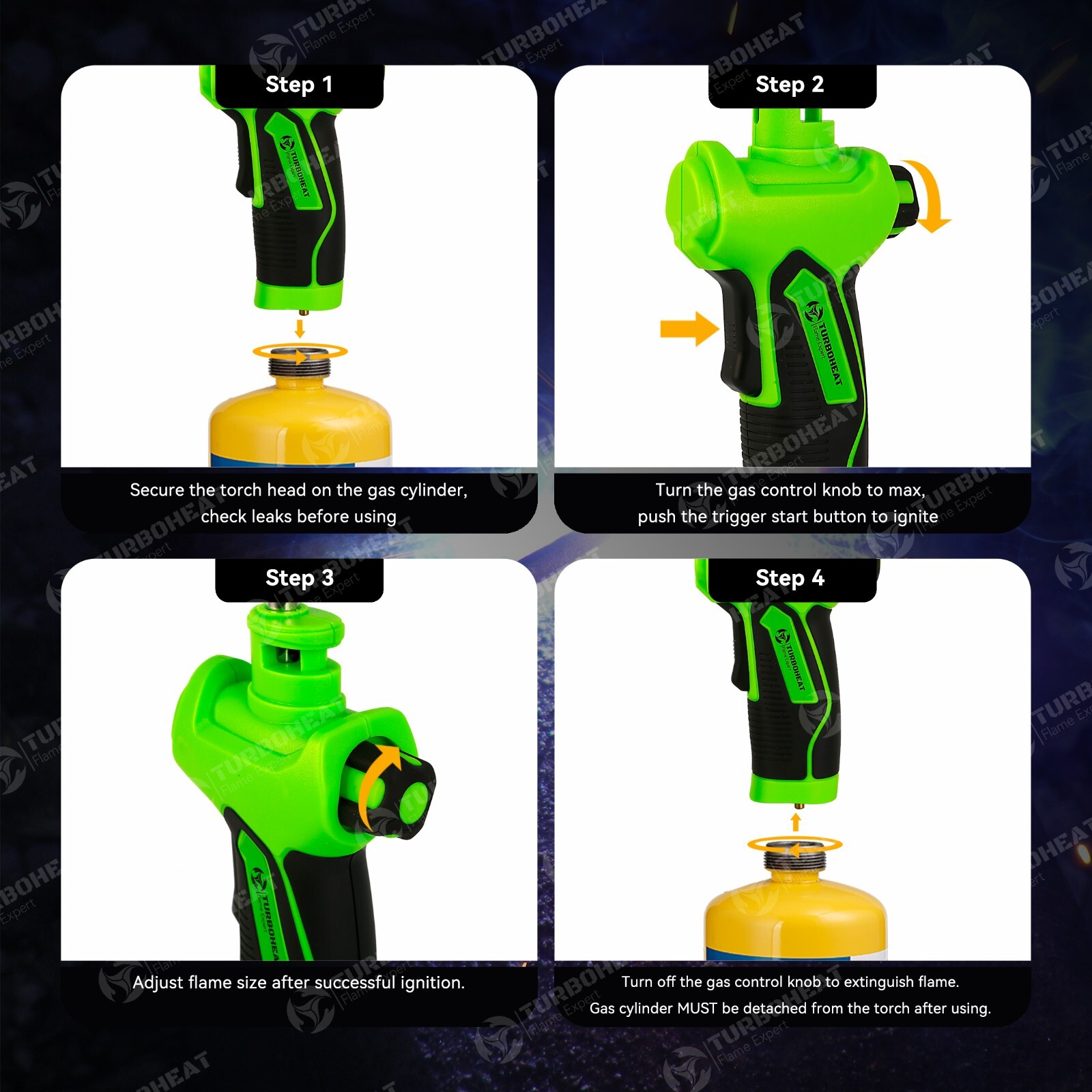 Propane Torch Trigger Start Propane Torch Head with Igniter All-Purpose MAPP Gas