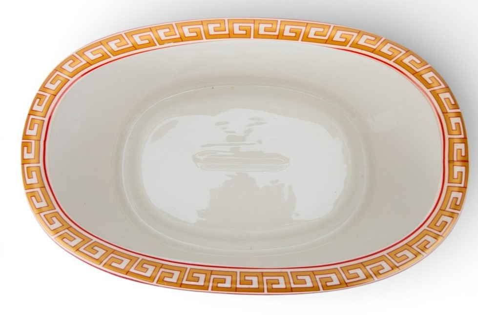 Vintage Style Small Chinese Rose Medallion Footbath Planter-9.5'' x 4''H