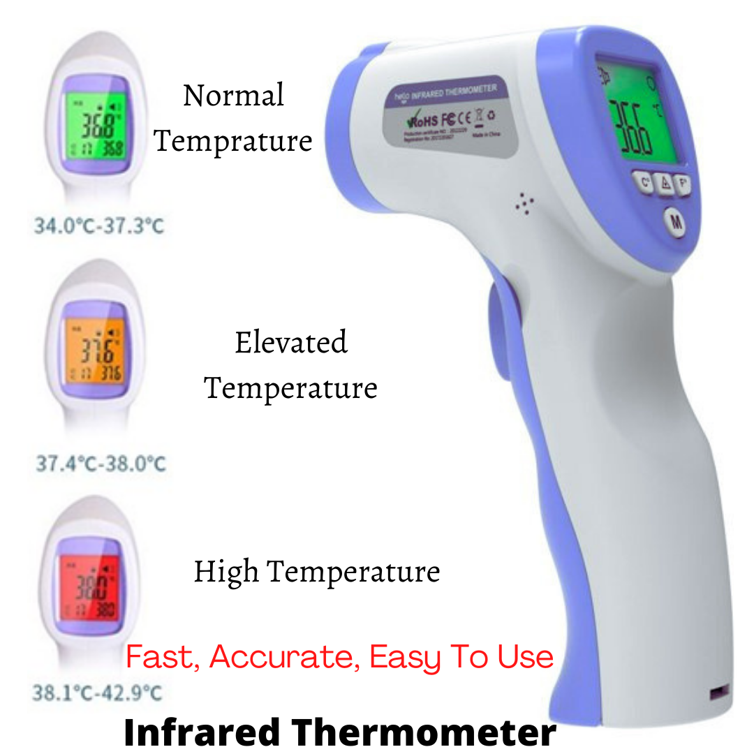 Infrared Thermometer Digital No Touch Baby Adult Temperature Gun FCC Certified