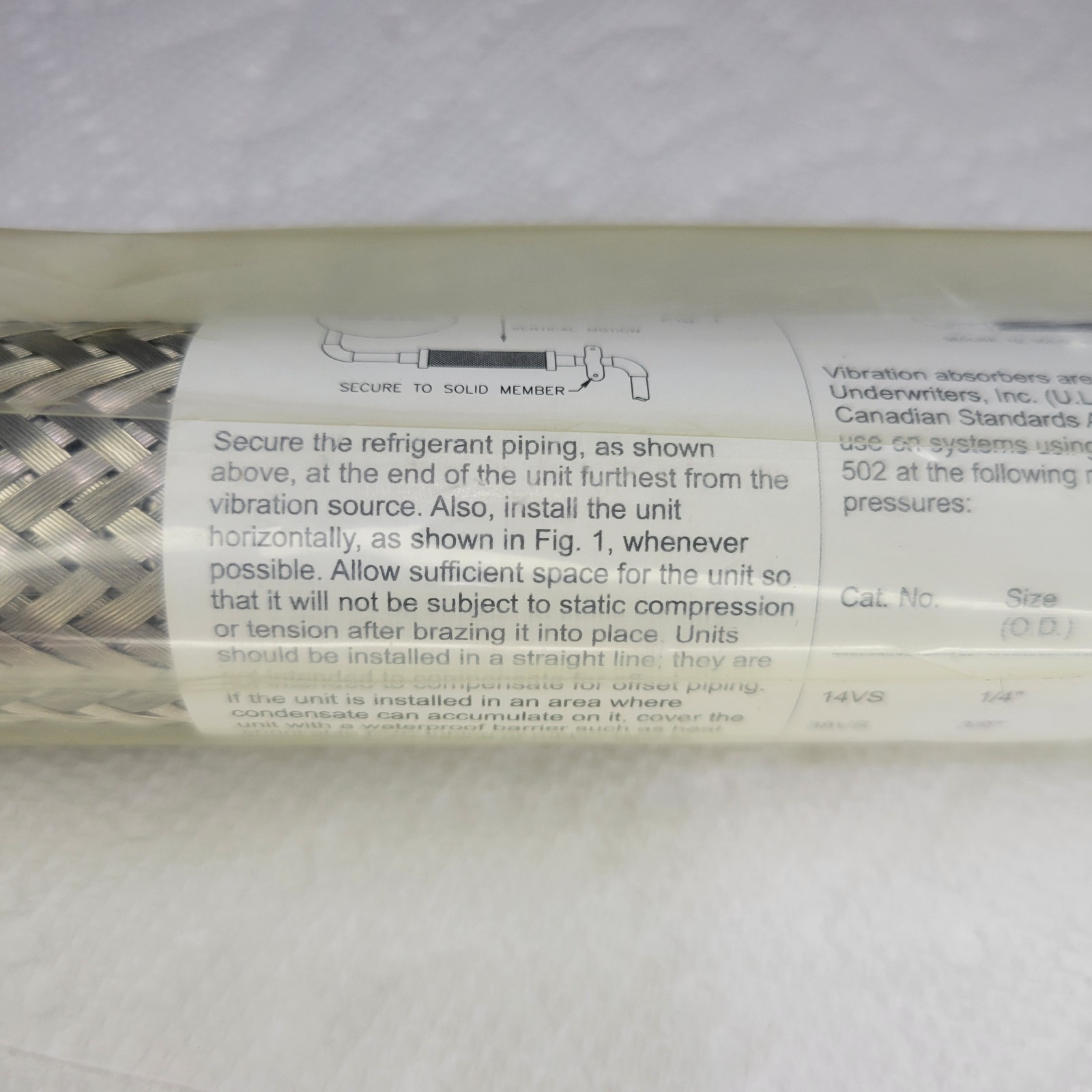 IRP 118VS Vibration Absorber 1-1/8" OD Copper Tubing 365-0007