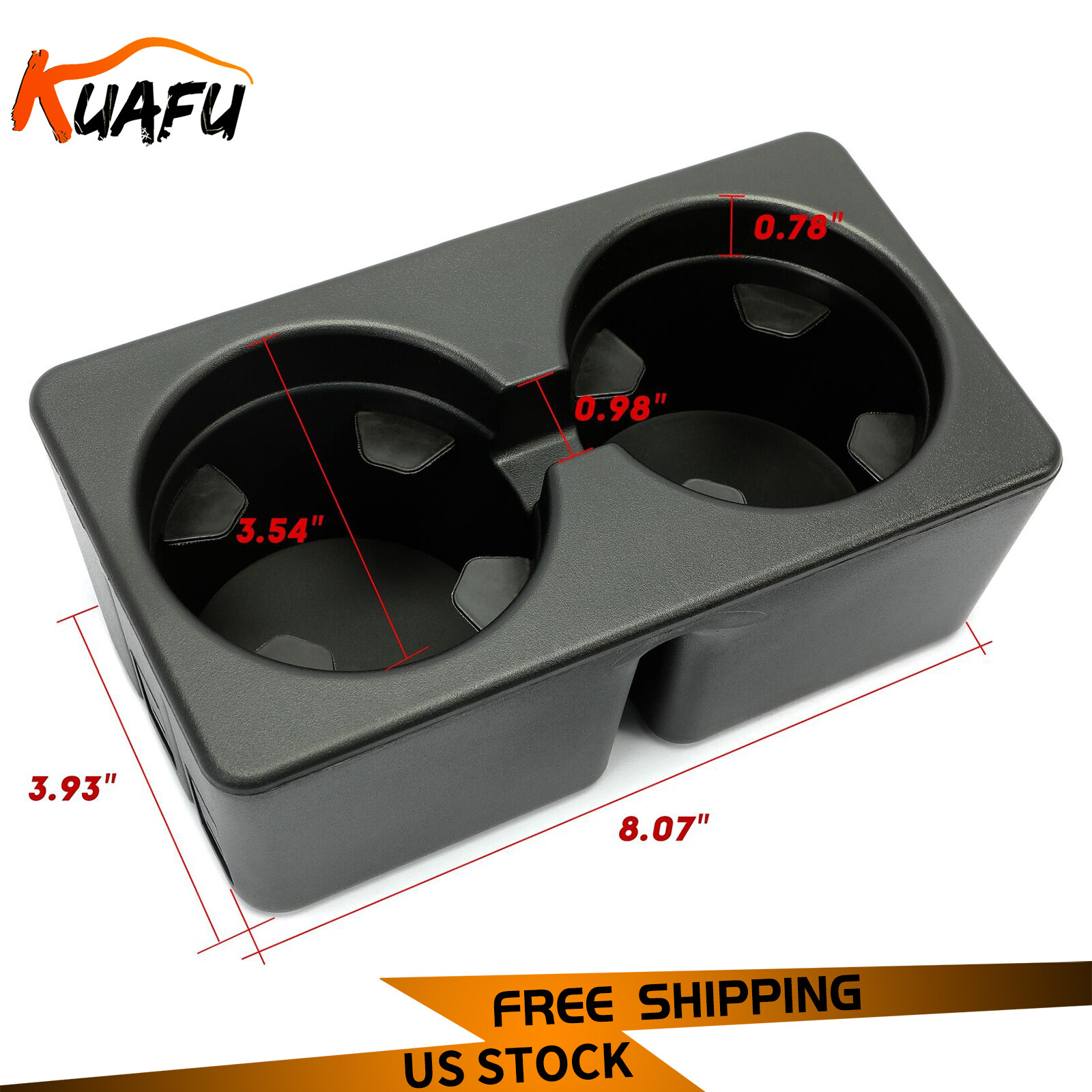 Dual Console Cup Holder Drink For 07-14 Chevy Silverado Tahoe GMC Sierra Yukon