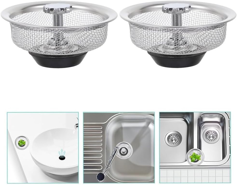2Pack Stainless Steel Kitchen Sink Strainers