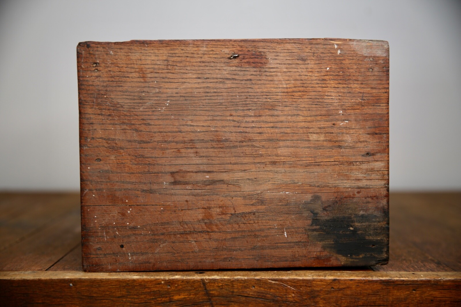 Vintage apothecary wood Cabinet antique counter flap door safe lock no key oak