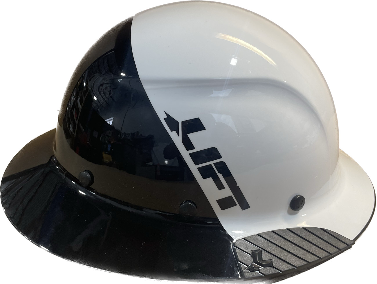 EXCLUSIVE COLOR Lift Black & White Full Brim Hard Hat #HDF50-23WG