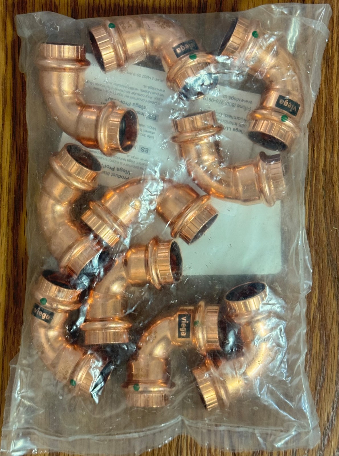NEW 10PK Viega 77022 ProPress Copper 3/4" x 3/4" 90 Degree Elbow P1 x P2 ~Fr.Sh.
