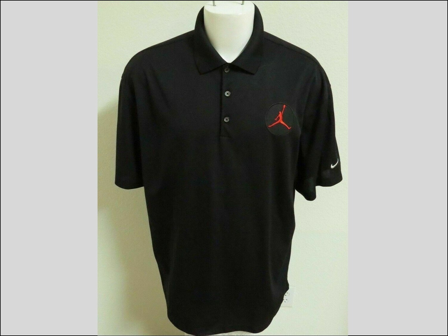 M-3XL Air Jordan Black Nike Dri-Fit Jumpman Men's #84A Polo