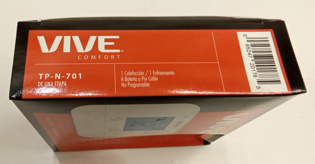 Vive TP-N-701 Single Stage 1 Heat/1 Cool Digital Non-Programmable Thermostat