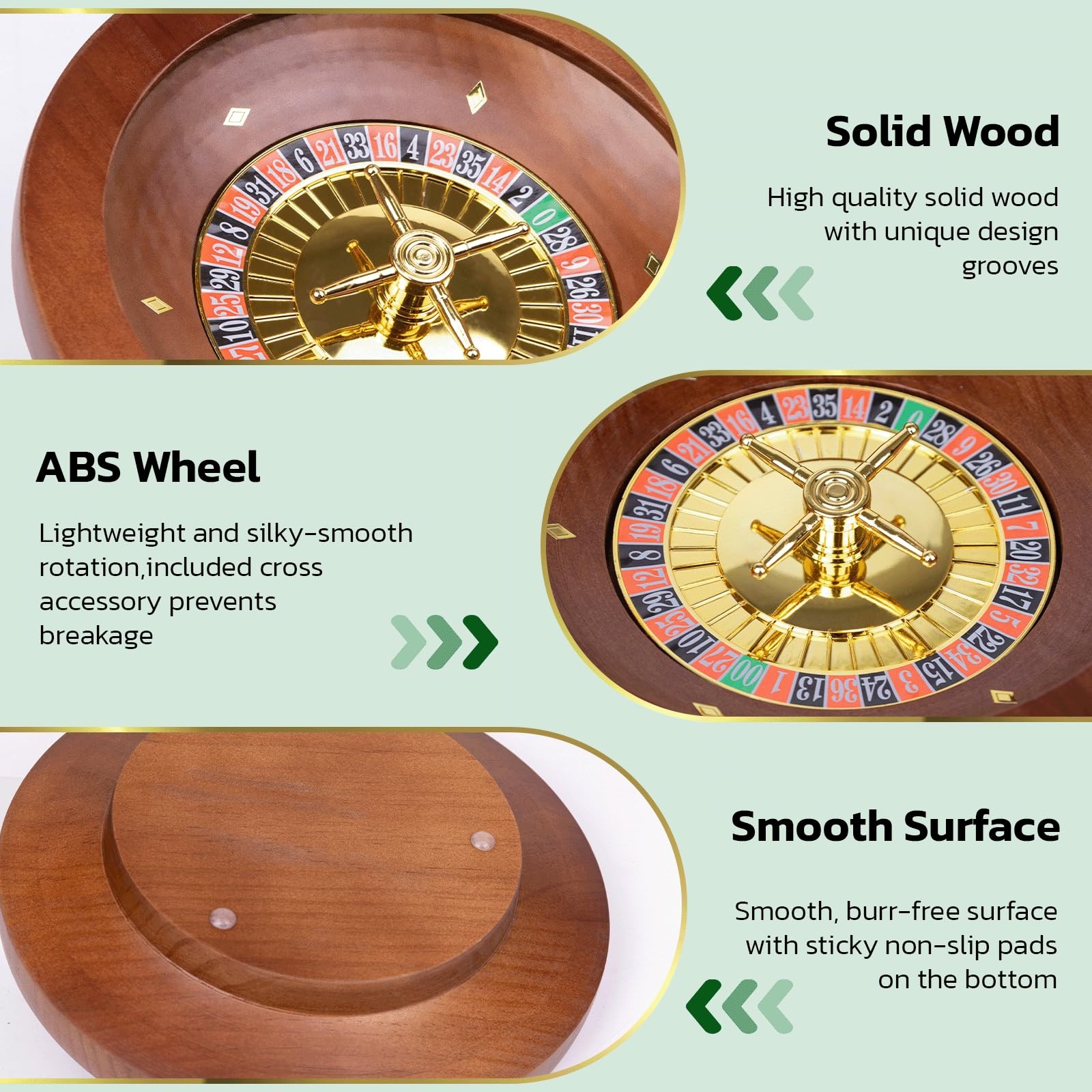 10 Inch Wooden Roulette WheelProfessional Solid Wood Casino Roulette Wheels