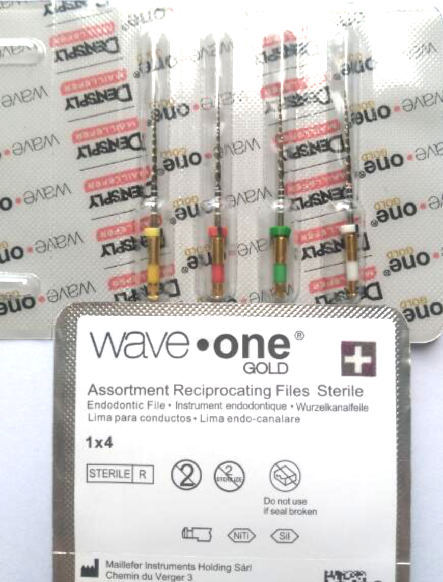 Waveone Gold Wave One Assorted Endodontic File Root Canal Dentsply 4 pack 25mm