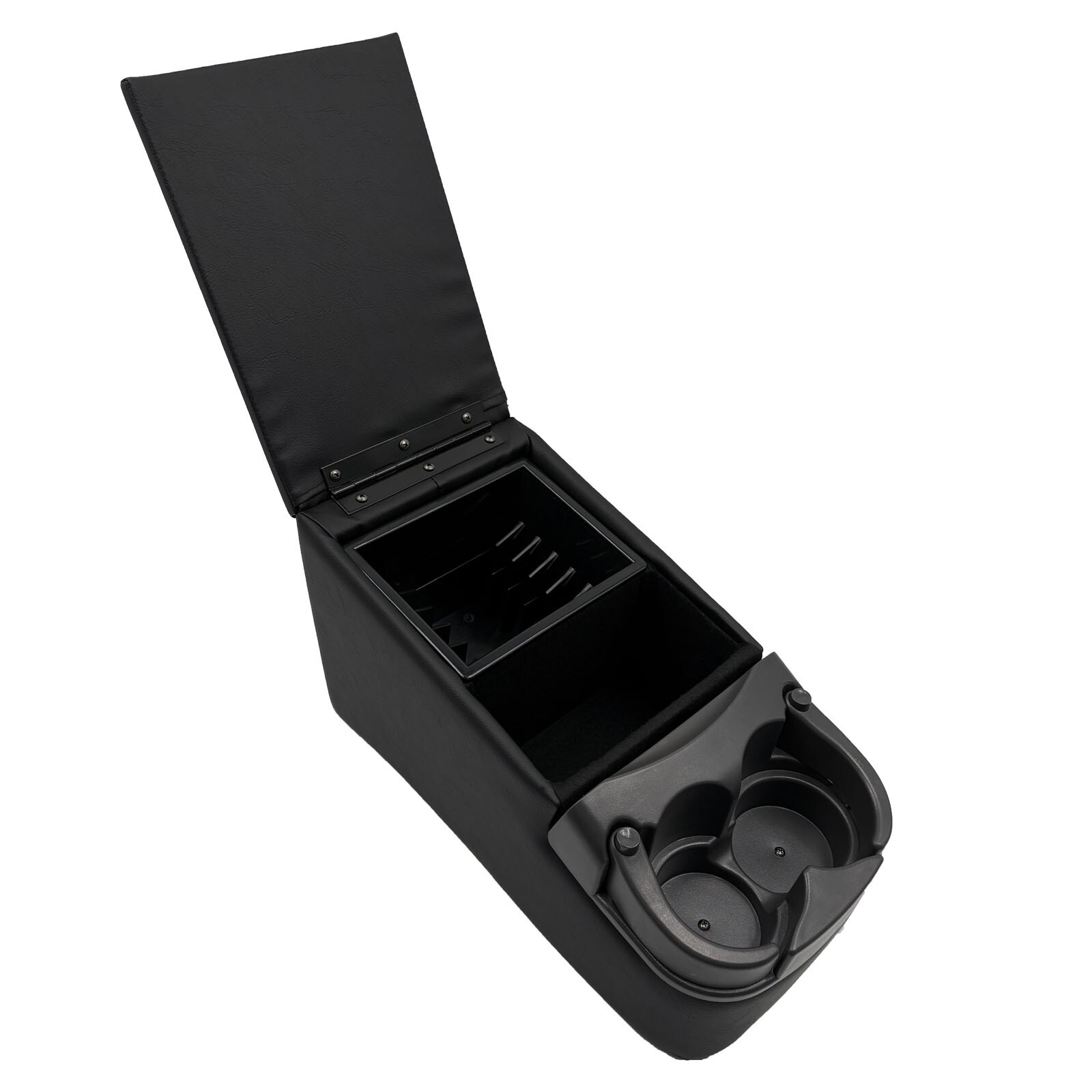 Universal Truck Seat/Bench Center Console Organizer With Cup Holders,Black