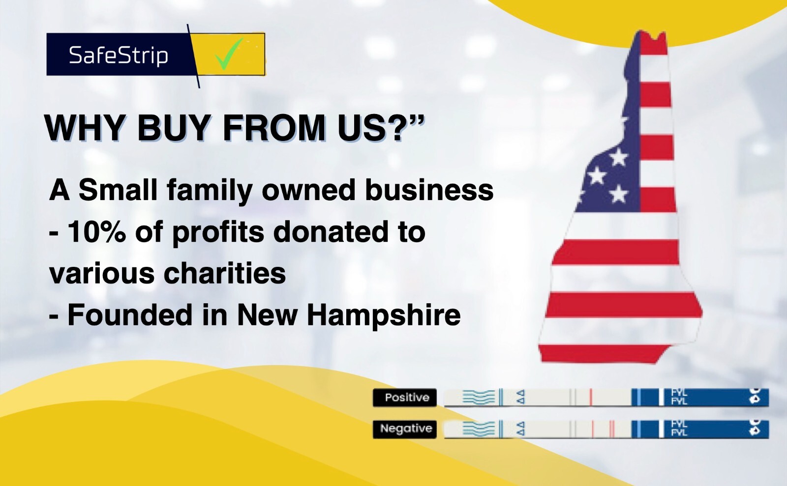 SafeStrip Fentanyl Home Drug Testing Strips - 25 Pack with Scoop - Urine/Powder