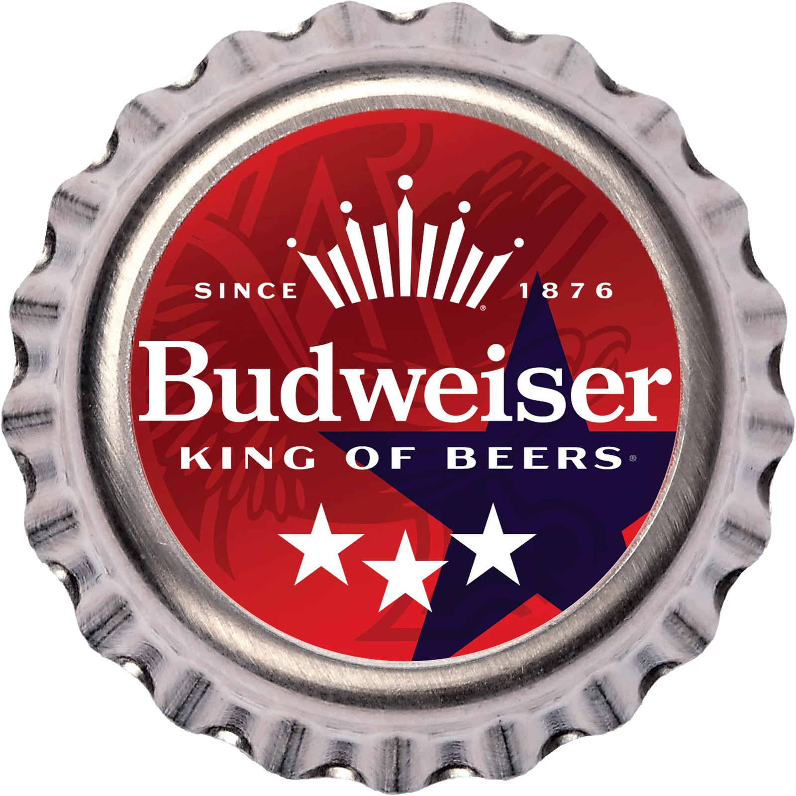 Budweiser Silver Bottle Cap - Patriotic