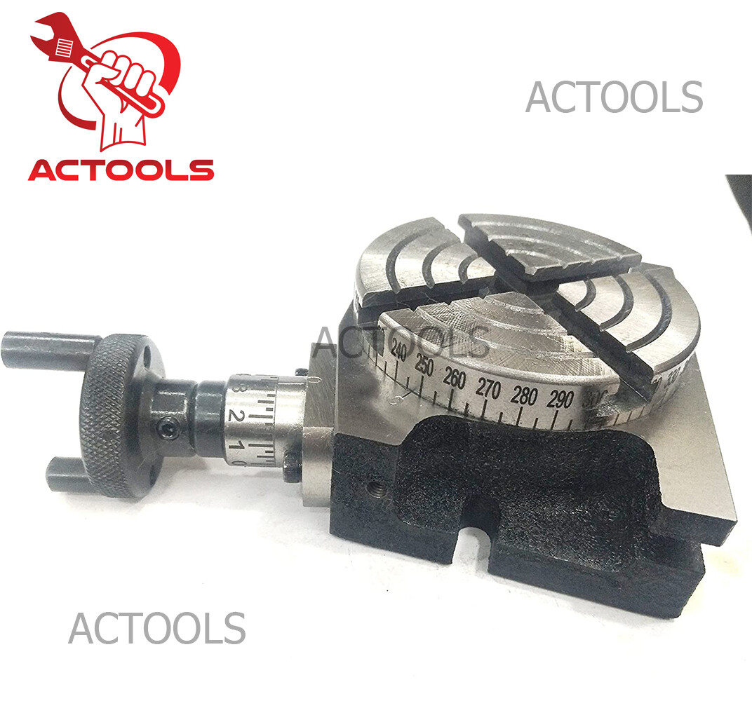 New Rotary Table 3" 80mm H And V With 4 Bolting Slot For Milling Metalworking