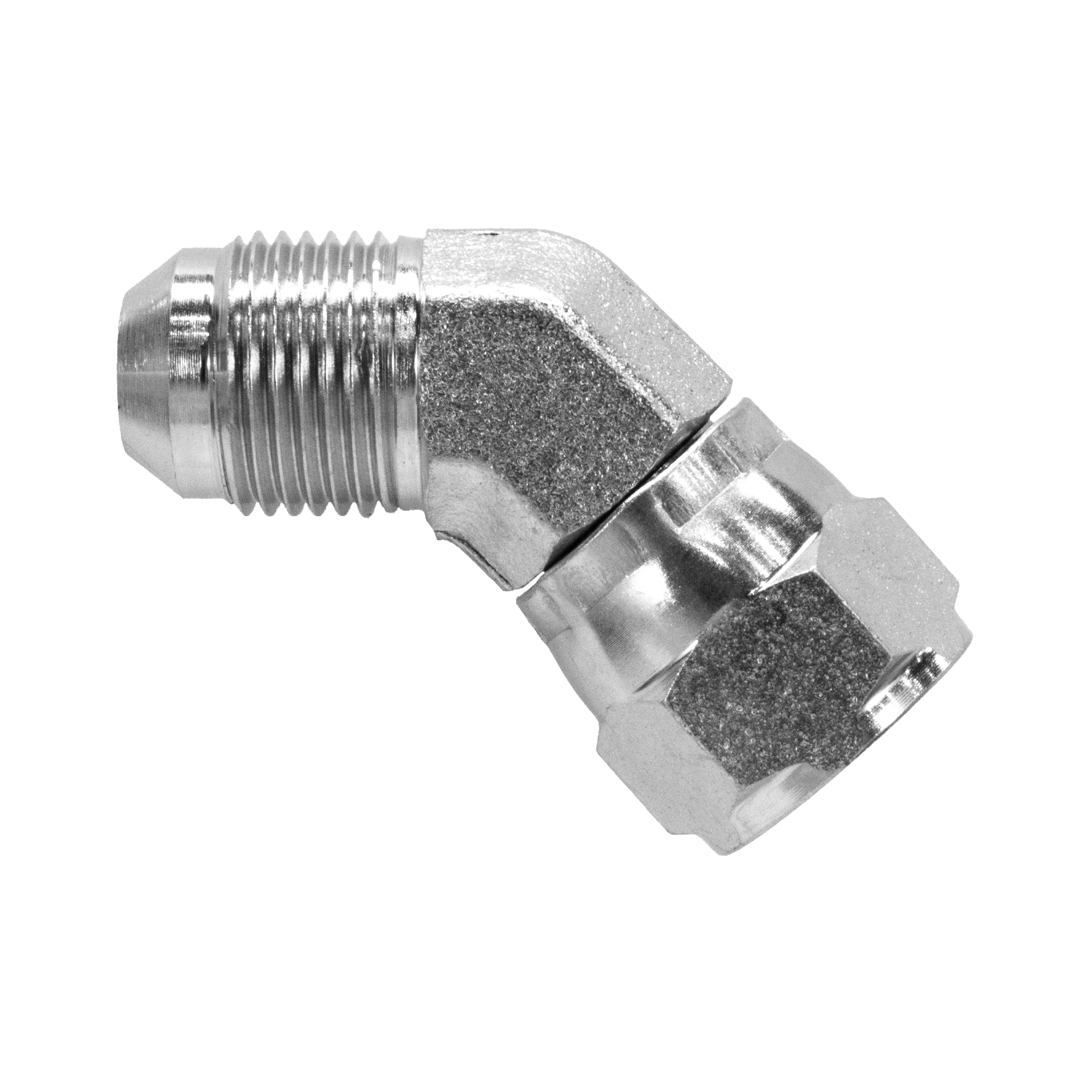 6502-08-08 HYDRAULIC FITTING 1/2" MJ X 1/2" FJ SWIVEL 45 DEGREE