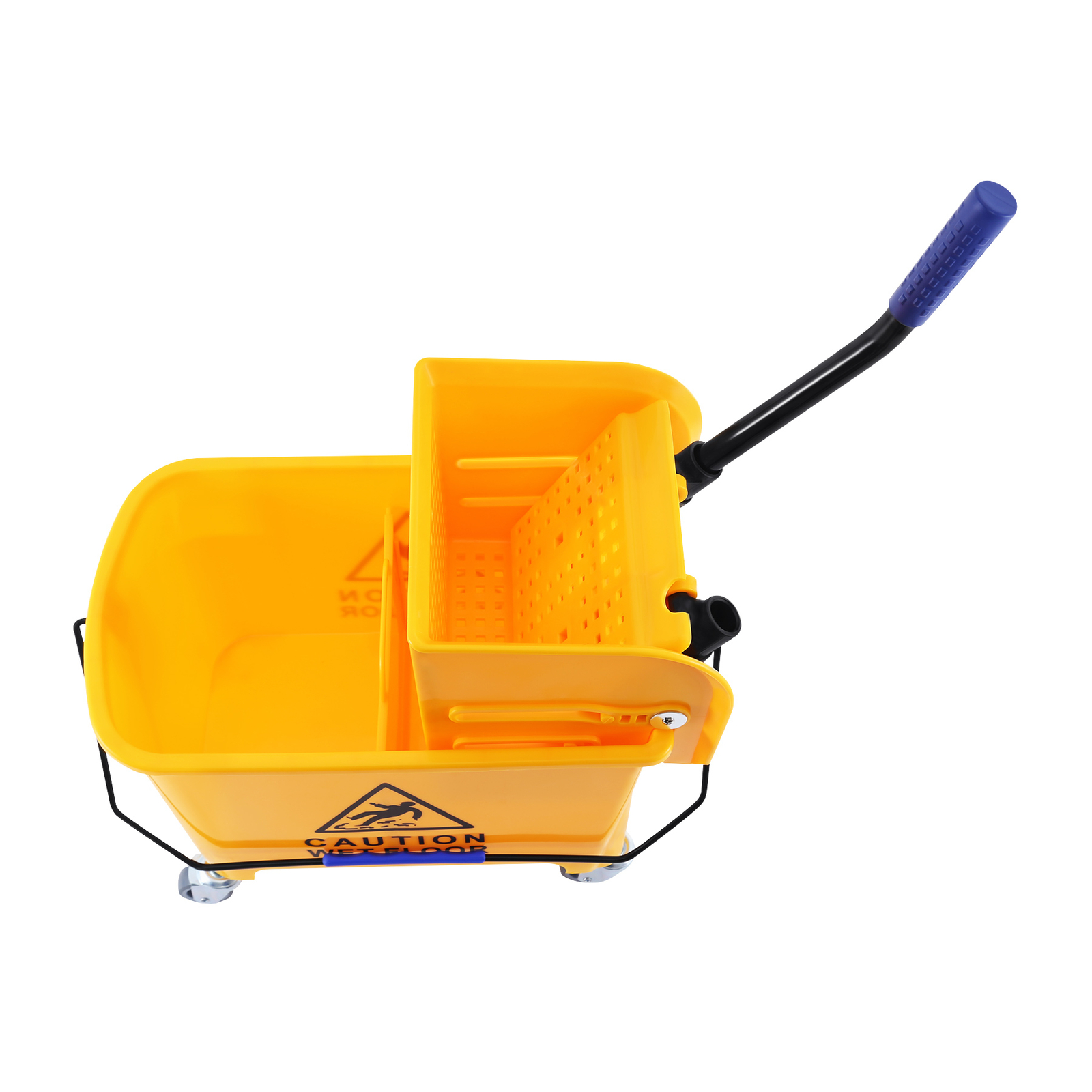 5 Gallon Mini Mop Bucket with Side Press Wringer Combo Rolling Cleaning Cart