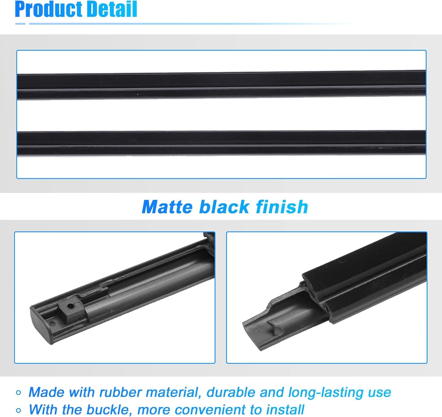 4pcs Weatherstrip Window Trim Seal Belt Car Outside Window Seal Belt for 1500 2