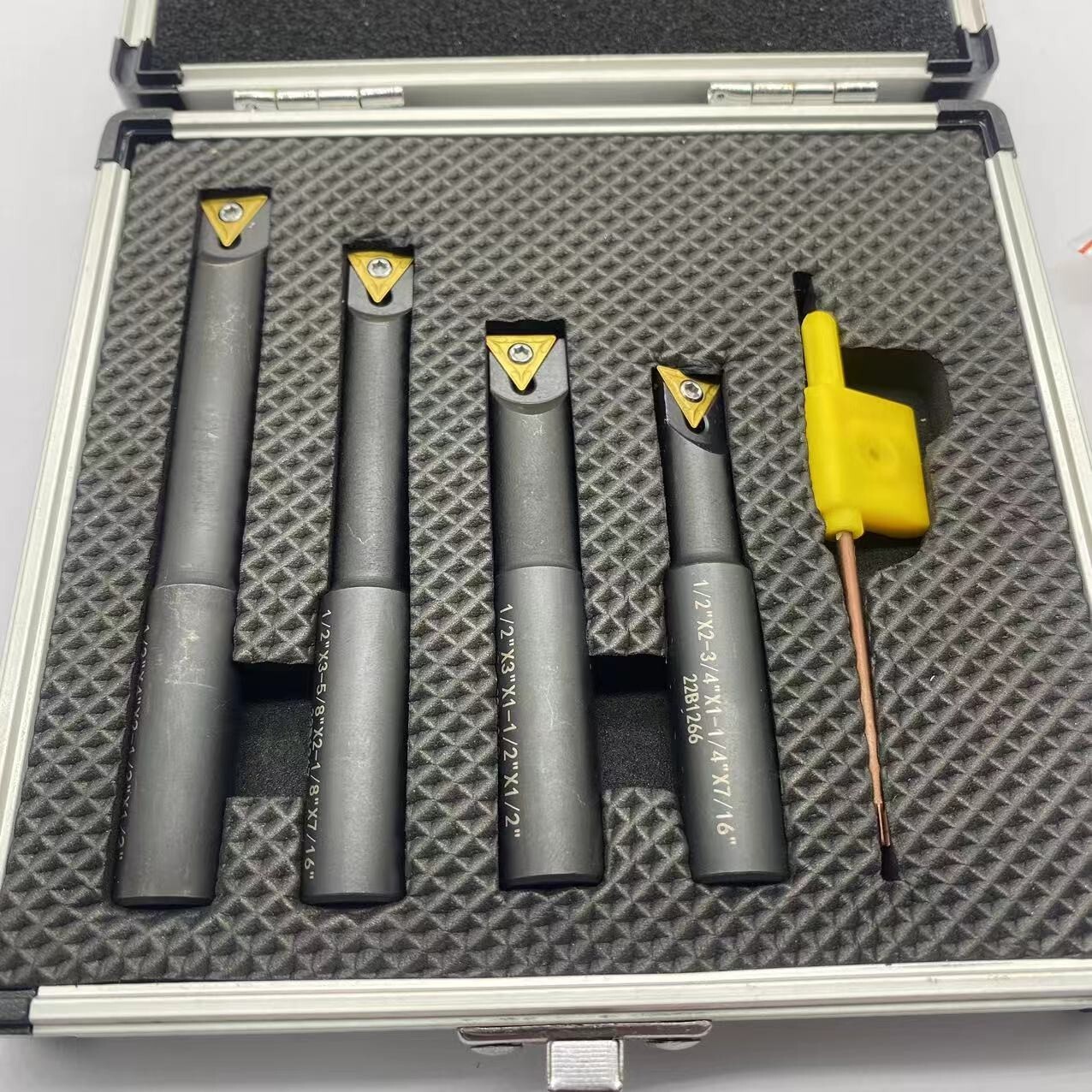 1/2" Indexable Boring Bar Set Lathe Round Shank Bars For TCMT Insert 4PCS set