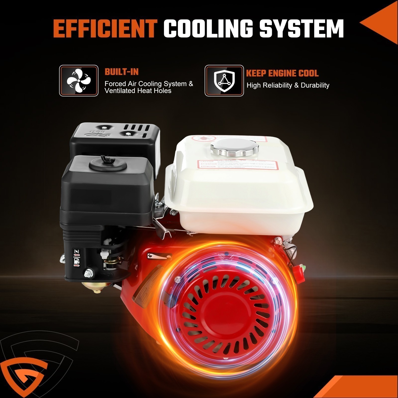 212cc 4-Stroke 7HP Manual Start Horizontal Engine For Go Kart Gas Engine Motor