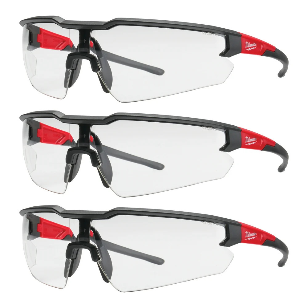 Milwaukee 48-73-2052 Safety Glasses Clear Anti-Scratch Lenses - 3 PK