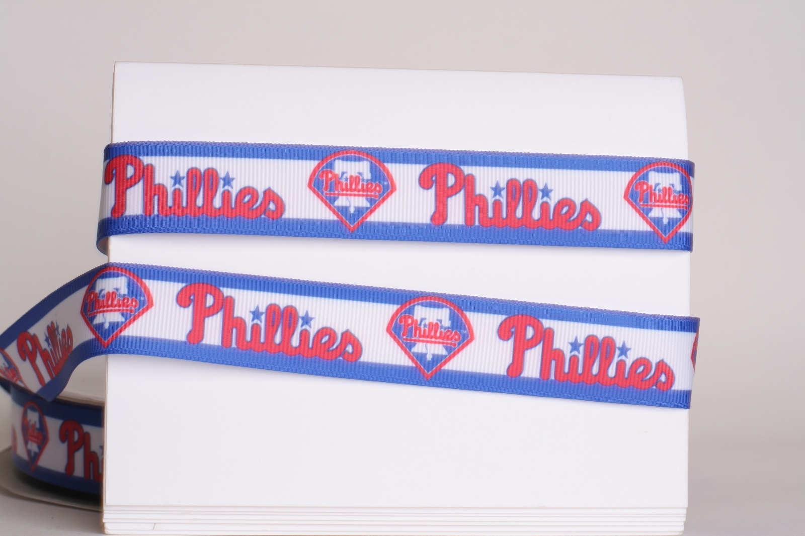 PHILADELPHIA PHILLIES BASEBALL 7/8" Grosgrain Ribbon 1,3,5,10 Yard SHIP FROM USA