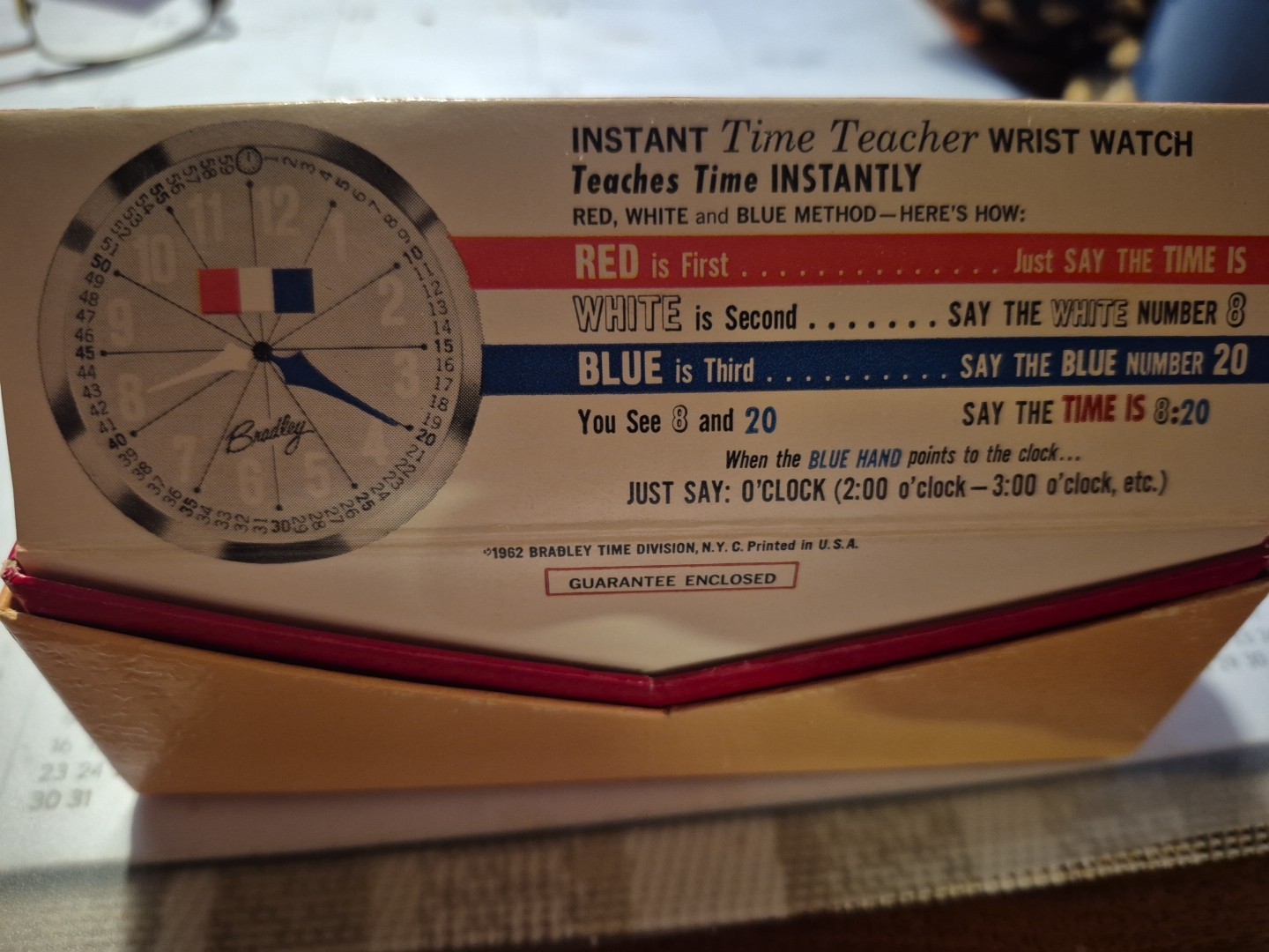 Vintage Bradley Time Instant Teacher Wrist Watch W/ Original Case Swiss Not Work