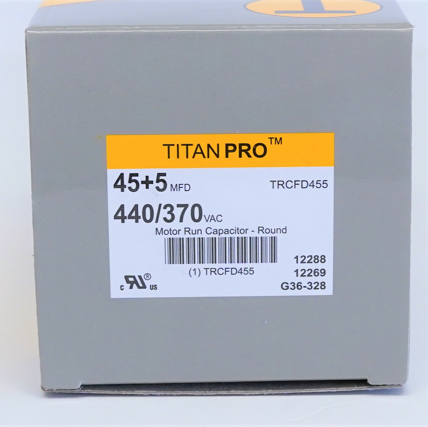 TitanPro TRCFD455 HVAC Round Dual Motor Run Capacitor. 45/5 MFD/UF440/370 Volts