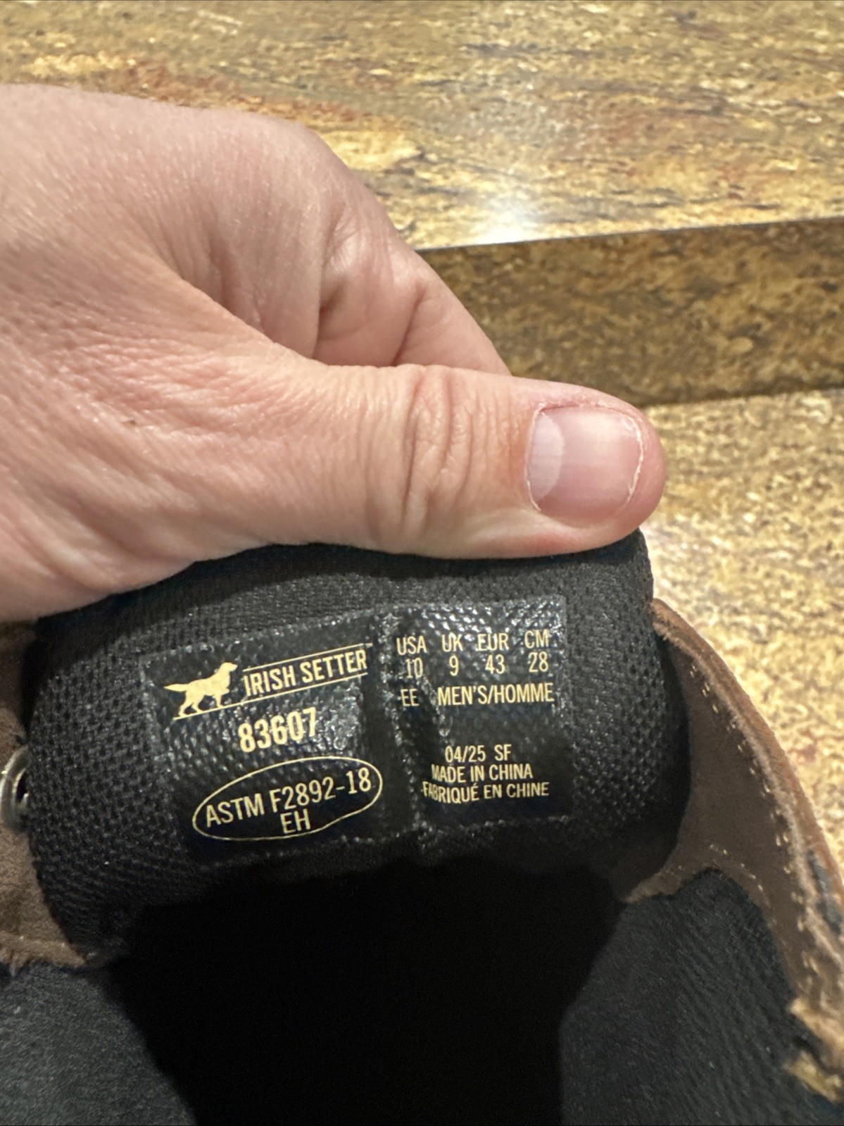 Irish Setter Ely 83607 Electrical Hazard Work Boots Brown 10 Wide