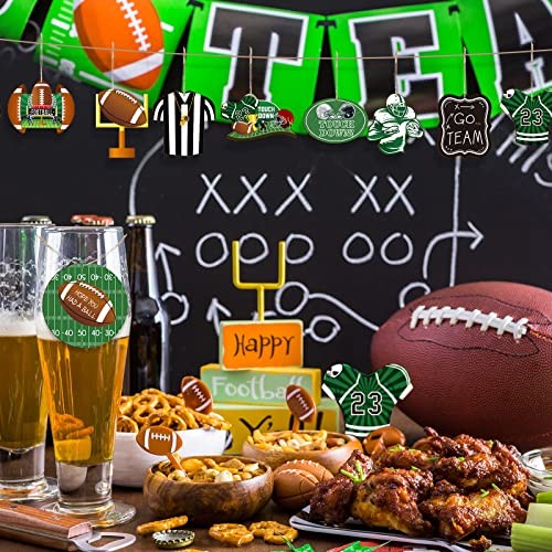 Pieces Football Wooden Hanging Ornaments Football Cutout Wood Ornament DIY 24