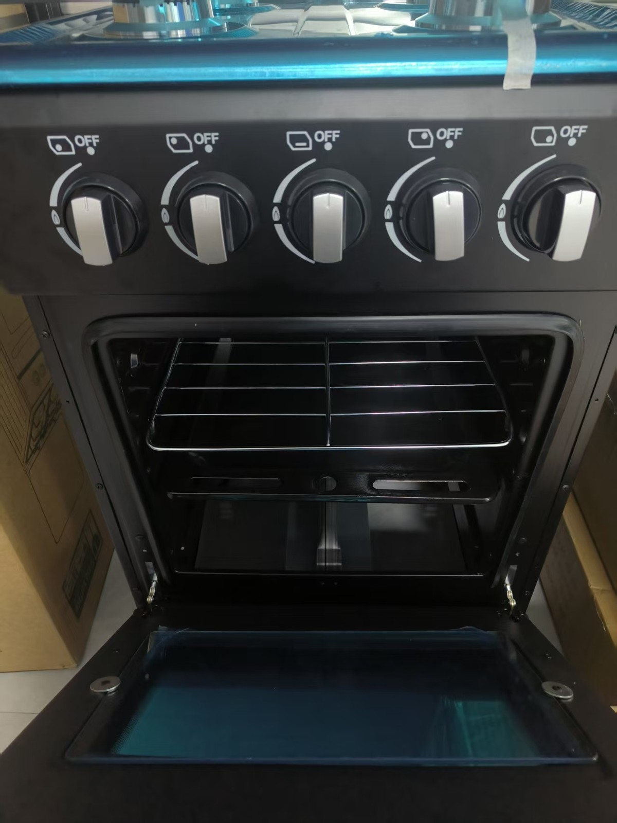 20" Free Standing Gas Stove Oven Range,4 Burner LPG Cooktop with 60L Oven