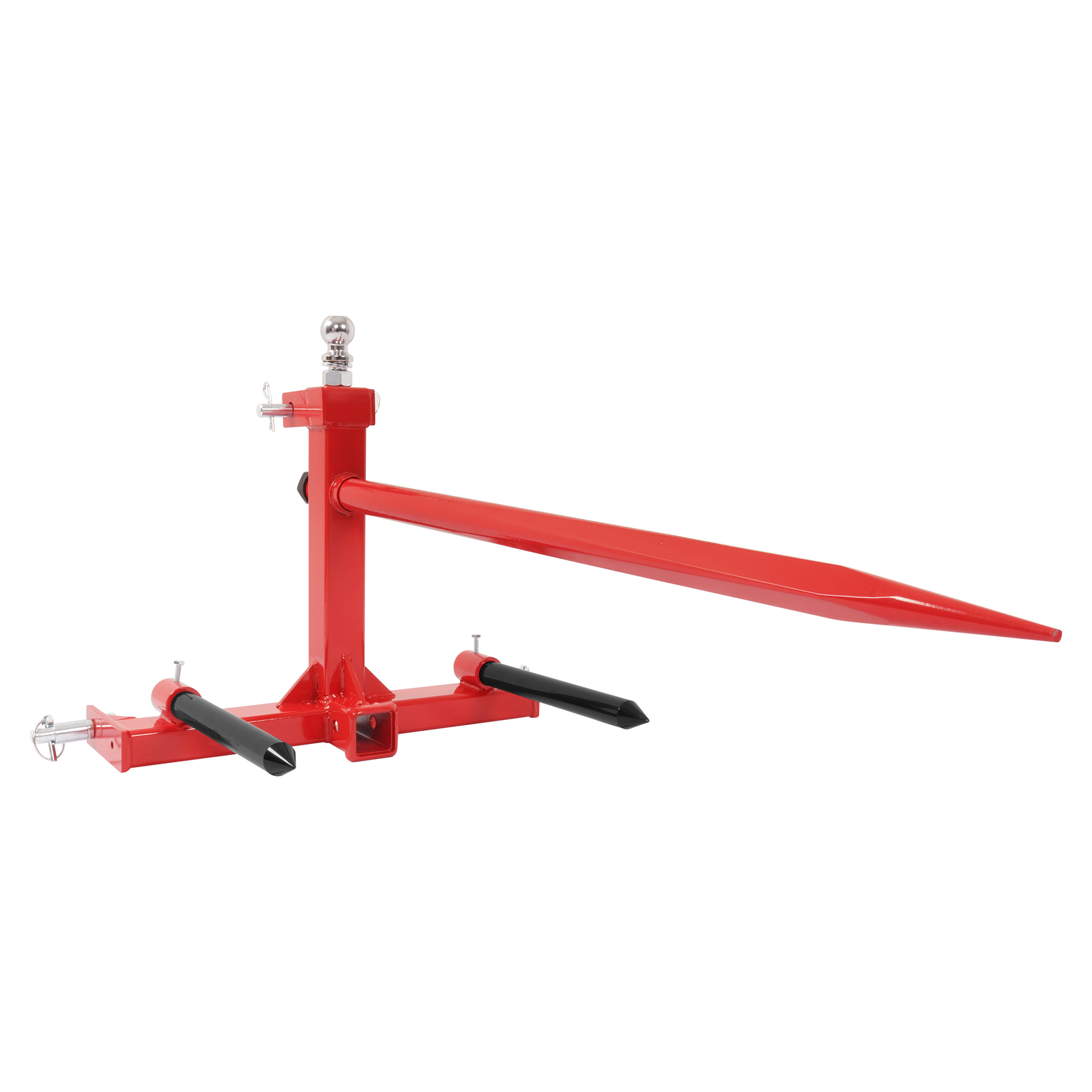 3 Point Hay Bale Spear Trailer Hitch Receiver w/Gooseneck Ball For Cat 1 Tractor
