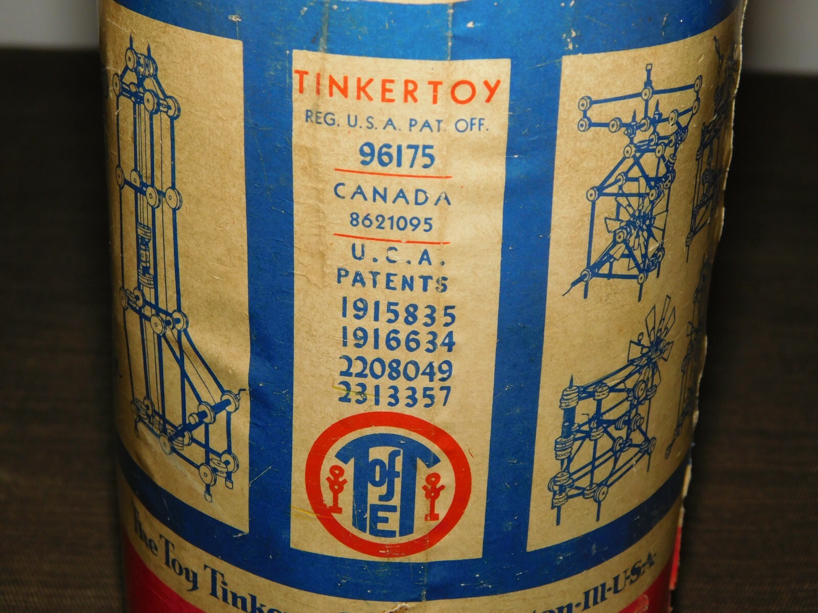 VINTAGE BUILDING TOY 12" HIGH SPECIAL TINKERTOY WINDLASS DRIVE